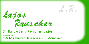 lajos rauscher business card